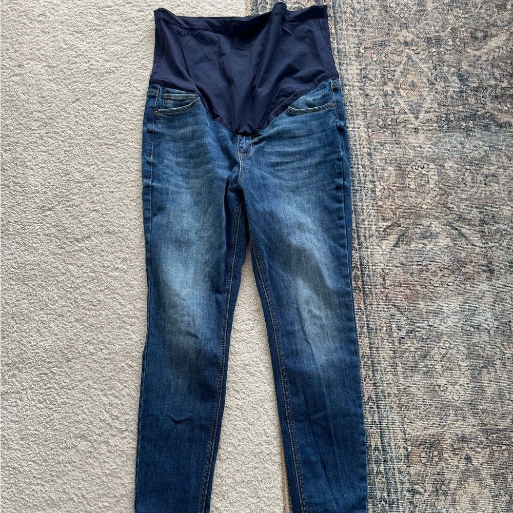 Pink Blush full panel maternity skinny jeans